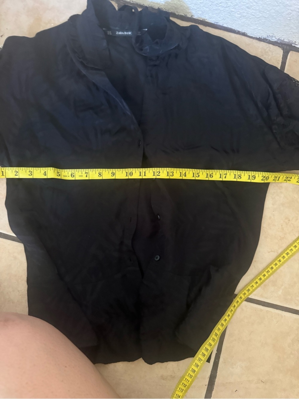Black Ruffled Button-Front Jacket - Picture 8 of 8